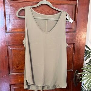 Women's Olive Green Sleeveless Top